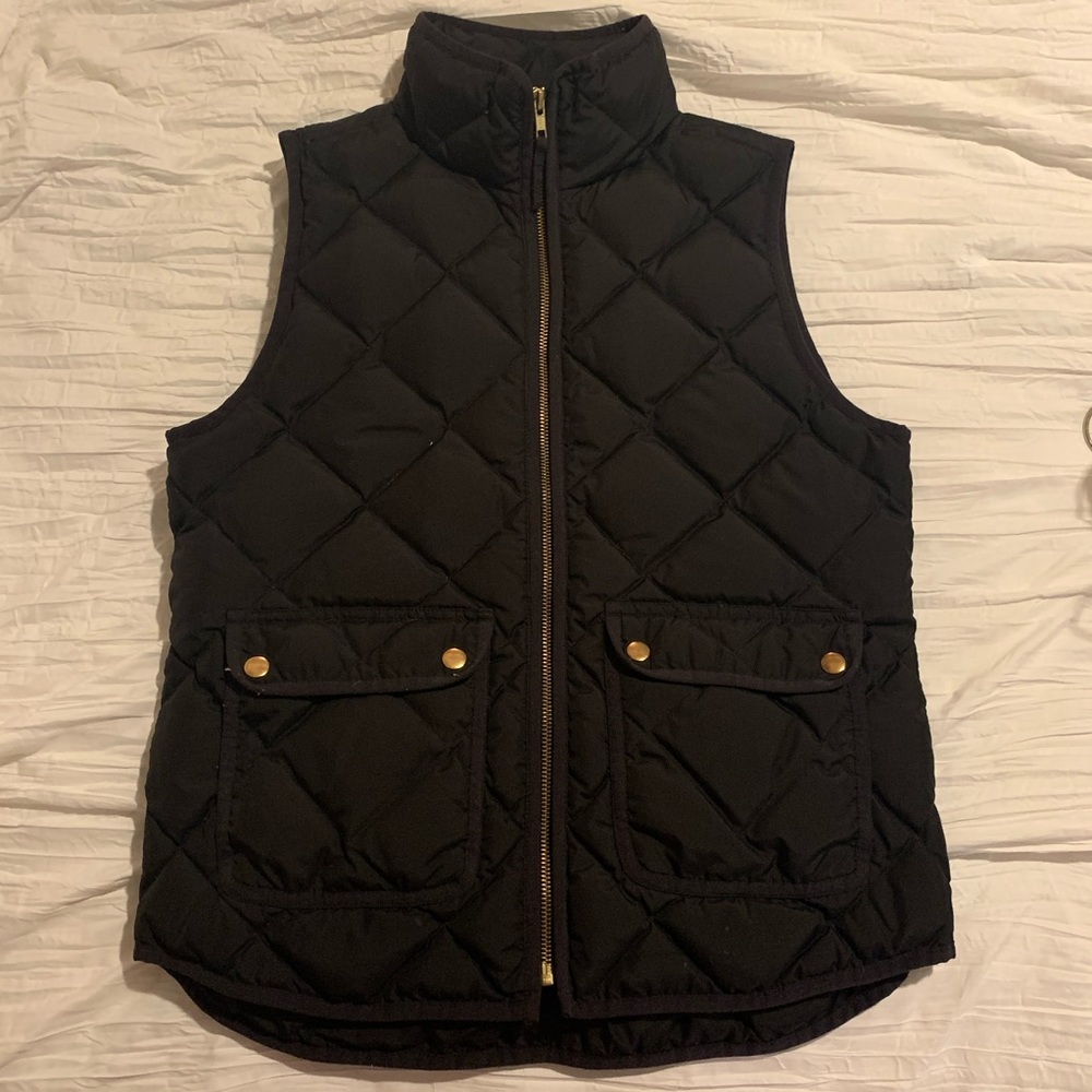 J. Crew Black Excursion Women's Quilted Vest